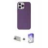 MARSİLYAN™- iPhone 13 Pro Max Kılıf Kutup Doku Koleksiyonu - Siyah Bilvis 5in1 3D Magic Cam Ekran Koruyucu + Rainbow Kamera Lens Koruma Cam - REGD
