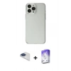 MARSİLYAN™- iPhone 13 Pro Max Kılıf Kutup Doku Koleksiyonu - Siyah Bilvis 5in1 3D Magic Cam Ekran Koruyucu + Pers Alüminyum Kamera Lens - LT