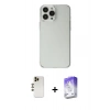 MARSİLYAN™- iPhone 13 Pro Max Kılıf Kutup Doku Koleksiyonu - Siyah Bilvis 5in1 3D Magic Cam Ekran Koruyucu + Shine Kamera Lens - GD