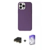 MARSİLYAN™- iPhone 13 Pro Max Kılıf Kutup Doku Koleksiyonu - Siyah Bilvis 5in1 3D Magic Cam Ekran Koruyucu + Raze Metal Kamera Lens - GD