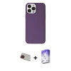MARSİLYAN™- iPhone 13 Pro Max Kılıf Kutup Doku Koleksiyonu - Siyah Bilvis 5in1 3D Magic Cam Ekran Koruyucu + Rainbow Kamera Lens Koruma Cam - KI