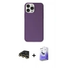 MARSİLYAN™- iPhone 13 Pro Max Kılıf Kutup Doku Koleksiyonu - Siyah Bilvis 5in1 5D Magic Hayalet Cam Ekran Koruyucu + Raze Metal Kamera Lens - GD