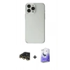 MARSİLYAN™- iPhone 13 Pro Max Kılıf Kutup Doku Koleksiyonu - Siyah Bilvis 5in1 5D Magic Hayalet Cam Ekran Koruyucu + Raze Metal Kamera Lens - GD