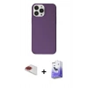 MARSİLYAN™- iPhone 13 Pro Max Kılıf Kutup Doku Koleksiyonu - Siyah Bilvis 5in1 5D Magic Hayalet Cam Ekran Koruyucu + Pers Alüminyum Kamera Lens - KI
