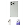 MARSİLYAN™- iPhone 13 Pro Max Kılıf Kutup Doku Koleksiyonu - Siyah Bilvis 5in1 5D Magic Hayalet Cam Ekran Koruyucu + Shine Kamera Lens - GD