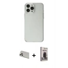 MARSİLYAN™- iPhone 13 Pro Max Kılıf Kutup Doku Koleksiyonu - Siyah Bilvis Hayalet Cam Ekran Koruyucu + Rainbow Kamera Lens Koruma Cam - BZ