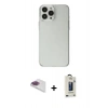 MARSİLYAN™- iPhone 13 Pro Max Kılıf Kutup Doku Koleksiyonu - Siyah Bilvis Hayalet Cam Ekran Koruyucu + Pers Alüminyum Kamera Lens - GI