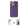 MARSİLYAN™- iPhone 13 Pro Max Kılıf Kutup Doku Koleksiyonu - Siyah Bilvis Hayalet Cam Ekran Koruyucu + Shine Kamera Lens - GD