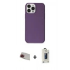 MARSİLYAN™- iPhone 13 Pro Max Kılıf Kutup Doku Koleksiyonu - Siyah Bilvis Hayalet Cam Ekran Koruyucu + Rainbow Kamera Lens Koruma Cam - KI