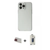 MARSİLYAN™- iPhone 13 Pro Max Kılıf Kutup Doku Koleksiyonu - Siyah Bilvis Hayalet Cam Ekran Koruyucu + Rainbow Kamera Lens Koruma Cam - KI