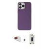 MARSİLYAN™- iPhone 13 Pro Max Kılıf Kutup Doku Koleksiyonu - Siyah Bilvis Hayalet Cam Ekran Koruyucu + Pers Alüminyum Kamera Lens - KI