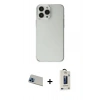MARSİLYAN™- iPhone 13 Pro Max Kılıf Kutup Doku Koleksiyonu - Siyah Bilvis Hayalet Cam Ekran Koruyucu + Rainbow Kamera Lens Koruma Cam - MI