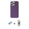 MARSİLYAN™- iPhone 13 Pro Max Kılıf Kutup Doku Koleksiyonu - Siyah Bilvis Hayalet Cam Ekran Koruyucu + Shine Kamera Lens Koruma Cam - MI