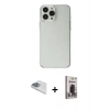 MARSİLYAN™- iPhone 13 Pro Max Kılıf Kutup Doku Koleksiyonu - Siyah Bilvis Hayalet Cam Ekran Koruyucu + Pers Alüminyum Kamera Lens - SABE