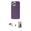 MARSİLYAN™- iPhone 13 Pro Max Kılıf Kutup Doku Koleksiyonu - Siyah Bilvis Hayalet Cam Ekran Koruyucu + Pers Alüminyum Kamera Lens - KI