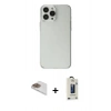MARSİLYAN™- iPhone 13 Pro Max Kılıf Kutup Doku Koleksiyonu - Siyah Bilvis Hayalet Cam Ekran Koruyucu + Pers Alüminyum Kamera Lens - GD