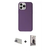 MARSİLYAN™- iPhone 13 Pro Max Kılıf Kutup Doku Koleksiyonu - Siyah Bilvis Hayalet Cam Ekran Koruyucu + Rainbow Kamera Lens Koruma Cam - MR