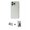 MARSİLYAN™- iPhone 13 Pro Max Kılıf Kutup Doku Koleksiyonu - Siyah Bilvis Hayalet Cam Ekran Koruyucu + Rainbow Kamera Lens Koruma Cam - MR