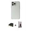 MARSİLYAN™- iPhone 13 Pro Max Kılıf Kutup Doku Koleksiyonu - Siyah Bilvis Hayalet Cam Ekran Koruyucu + Raze Metal Kamera Lens - GD