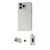 MARSİLYAN™- iPhone 13 Pro Max Kılıf Kutup Doku Koleksiyonu - Siyah Bilvis Hayalet Cam Ekran Koruyucu + Rainbow Kamera Lens Koruma Cam - REGD
