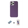 MARSİLYAN™- iPhone 13 Pro Max Kılıf Kutup Doku Koleksiyonu - Siyah Joko 5D Cam + Shine Kamera Lens Koruma Cam - GI