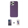 MARSİLYAN™- iPhone 13 Pro Max Kılıf Kutup Doku Koleksiyonu - Siyah Joko 5D Cam + Neon Fosforlu Kamera Lens - MI