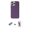 MARSİLYAN™- iPhone 13 Pro Max Kılıf Kutup Doku Koleksiyonu - Siyah Joko 5D Cam + Shine Kamera Lens Koruma Cam - PE