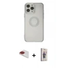MARSİLYAN™- iPhone 13 Pro Max Kılıf Kutup Klasik - Siyah Bilvis 3D Cam Ekran Koruyucu + Pers Alüminyum Kamera Lens - KI