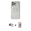 MARSİLYAN™- iPhone 13 Pro Max Kılıf Kutup Klasik - Siyah Bilvis 3D Cam Ekran Koruyucu + Rainbow Kamera Lens Koruma Cam - KI