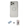 MARSİLYAN™- iPhone 13 Pro Max Kılıf Kutup Klasik - Siyah Bilvis 3D Cam Ekran Koruyucu + Shine Kamera Lens Koruma Cam - MI