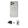 MARSİLYAN™- iPhone 13 Pro Max Kılıf Kutup Klasik - Siyah Bilvis 3D Mat Cam Ekran Koruyucu + Raze Metal Kamera Lens - GD