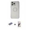 MARSİLYAN™- iPhone 13 Pro Max Kılıf Kutup Klasik - Siyah Bilvis 3D Mat Cam Ekran Koruyucu + Renkli Kamera Lens Koruma Cam - MI