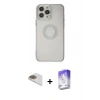MARSİLYAN™- iPhone 13 Pro Max Kılıf Kutup Klasik - Siyah Bilvis 5in1 3D Magic Cam Ekran Koruyucu + Gold Pers Alüminyum Kamera Lens