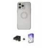 MARSİLYAN™- iPhone 13 Pro Max Kılıf Kutup Klasik - Siyah Bilvis 5in1 3D Magic Cam Ekran Koruyucu + Raze Metal Kamera Lens - GD