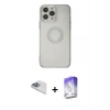 MARSİLYAN™- iPhone 13 Pro Max Kılıf Kutup Klasik - Siyah Bilvis 5in1 3D Magic Cam Ekran Koruyucu + Pers Alüminyum Kamera Lens - SABE