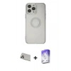 MARSİLYAN™- iPhone 13 Pro Max Kılıf Kutup Klasik - Siyah Bilvis 5in1 3D Magic Cam Ekran Koruyucu + Rainbow Kamera Lens Koruma Cam - BZ