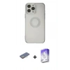 MARSİLYAN™- iPhone 13 Pro Max Kılıf Kutup Klasik - Siyah Bilvis 5in1 3D Magic Cam Ekran Koruyucu + Sarı Renkli Kamera Lens Koruma Cam