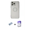 MARSİLYAN™- iPhone 13 Pro Max Kılıf Kutup Klasik - Siyah Bilvis 5in1 3D Magic Cam Ekran Koruyucu + Shine Kamera Lens Koruma Cam - MI