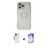 MARSİLYAN™- iPhone 13 Pro Max Kılıf Kutup Klasik - Siyah Bilvis 5in1 3D Magic Cam Ekran Koruyucu + Shine Kamera Lens - GD