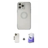 MARSİLYAN™- iPhone 13 Pro Max Kılıf Kutup Klasik - Siyah Bilvis 5in1 5D Magic Hayalet Cam Ekran Koruyucu + Shine Kamera Lens - GD