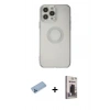 MARSİLYAN™- iPhone 13 Pro Max Kılıf Kutup Klasik - Siyah Bilvis Hayalet Cam Ekran Koruyucu + Shine Kamera Lens Koruma Cam - MI