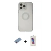 MARSİLYAN™- iPhone 13 Pro Max Kılıf Kutup Klasik - Siyah Joko 5D Cam + Shine Kamera Lens Koruma Cam - PE