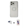 MARSİLYAN™- iPhone 13 Pro Max Kılıf Kutup Klasik - Siyah Joko 5D Cam + Pers Alüminyum Kamera Lens - LT