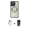 MARSİLYAN™- iPhone 13 Pro Max Kılıf Kutup Modern - Şeffaf 360 Full Body Arka Koruyucu + Shine Kamera Lens - GD