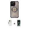 MARSİLYAN™- iPhone 13 Pro Max Kılıf Kutup Modern - Şeffaf 360 Full Body Arka Koruyucu + Shine Kamera Lens - GD