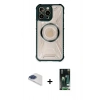 MARSİLYAN™- iPhone 13 Pro Max Kılıf Kutup Modern - Şeffaf 360 Full Body Arka Koruyucu + Pers Alüminyum Kamera Lens - LT