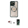 MARSİLYAN™- iPhone 13 Pro Max Kılıf Kutup Modern - Şeffaf 360 Full Body Arka Koruyucu + Pers Alüminyum Kamera Lens - KI