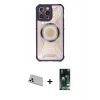 MARSİLYAN™- iPhone 13 Pro Max Kılıf Kutup Modern - Şeffaf 360 Full Body Arka Koruyucu + Rainbow Kamera Lens Koruma Cam - BZ