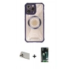 MARSİLYAN™- iPhone 13 Pro Max Kılıf Kutup Modern - Şeffaf 360 Full Body Arka Koruyucu + Rainbow Kamera Lens Koruma Cam - REGD