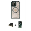 MARSİLYAN™- iPhone 13 Pro Max Kılıf Kutup Modern - Şeffaf 360 Full Body Arka Koruyucu + Raze Metal Kamera Lens - GD